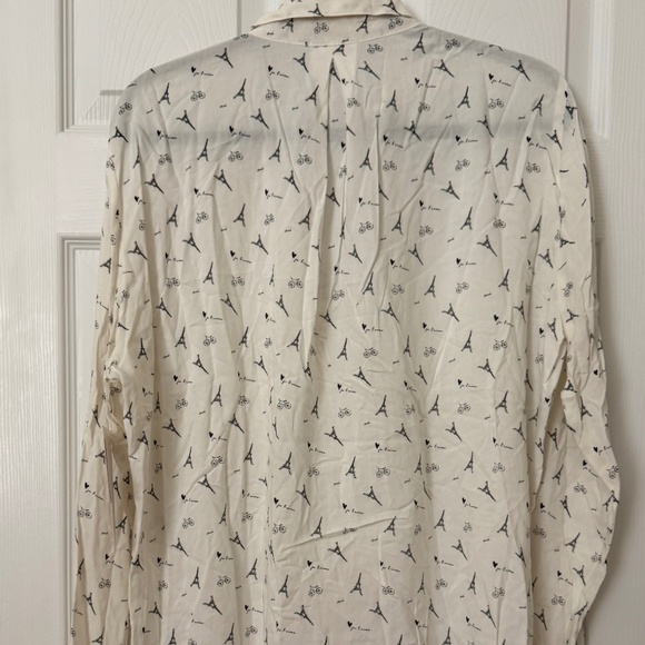 Just Living Blouse / Eiffel Tower print - Picture 1 of 2